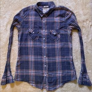 Hollister Sheer Button Down Long Sleeve